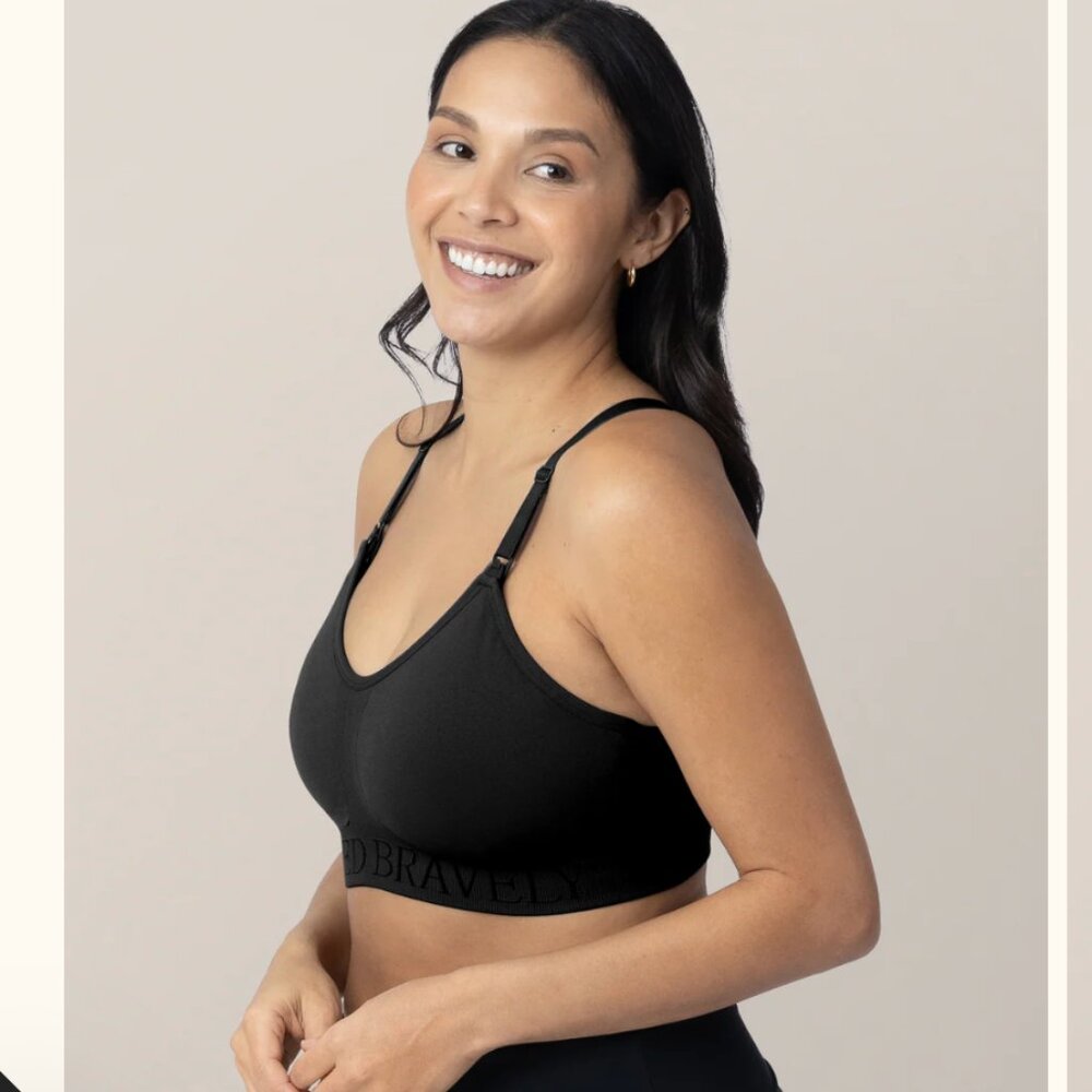 Kindred Bravely Sublime Hands-Free Pumping & Nursing Sports Bra black medium